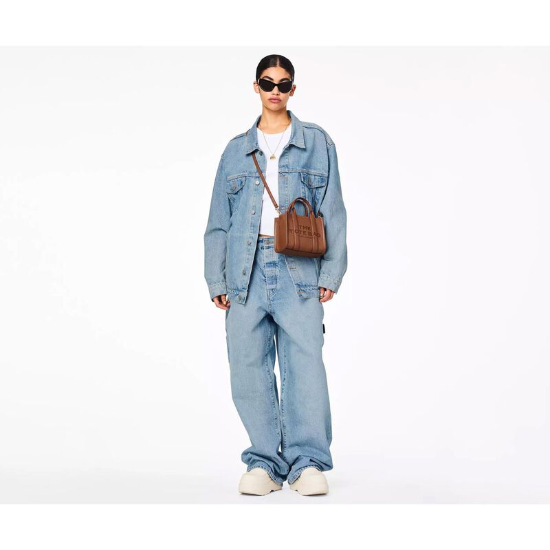 MARC JACOBS The Leather Mini Tote Bag image number 3